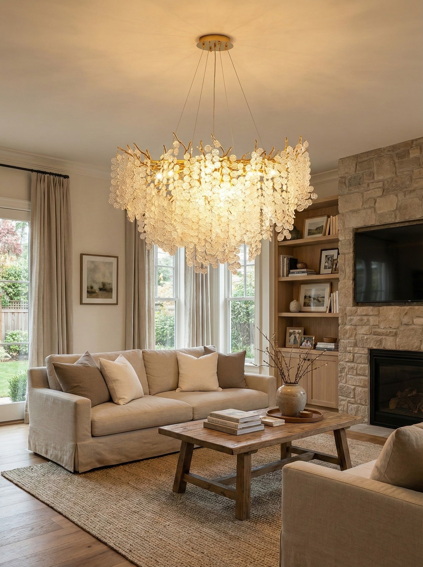 Candelabros de monedas de cristal de Shiro Noda