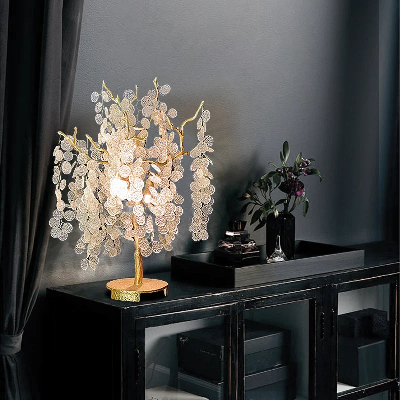 Lámpara de mesa de cristal Shiro Noda