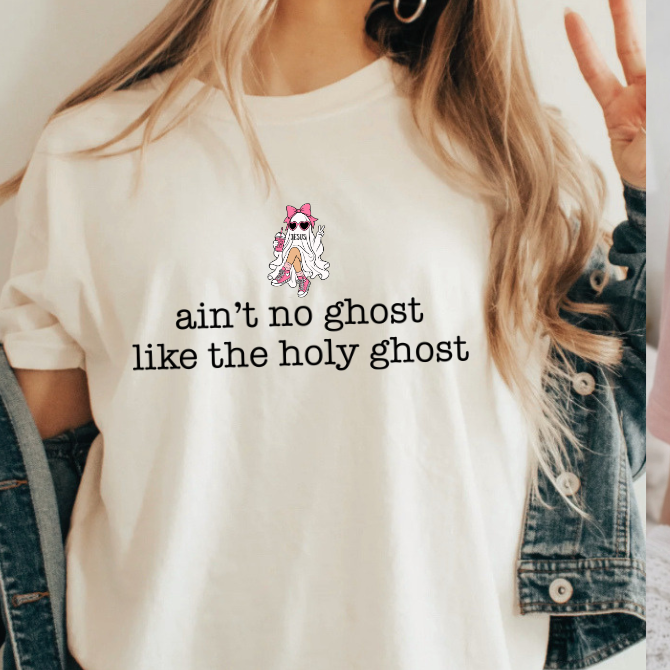 Ain't no ghost like the holy ghost Christian Jesus shirt | 100% Cotton Tshirt | Trendy fall halloween Shirt | Stylish Trendy Apparel nn