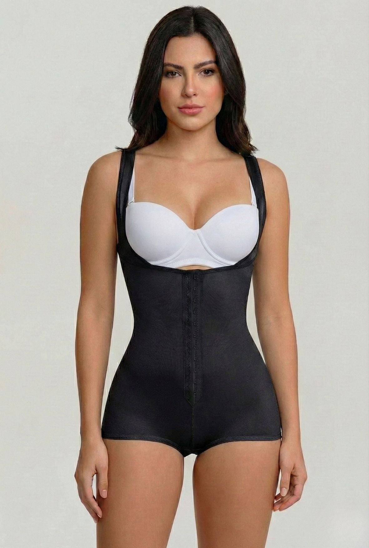 Open Bust Boyshort Bodysuit w/wide straps