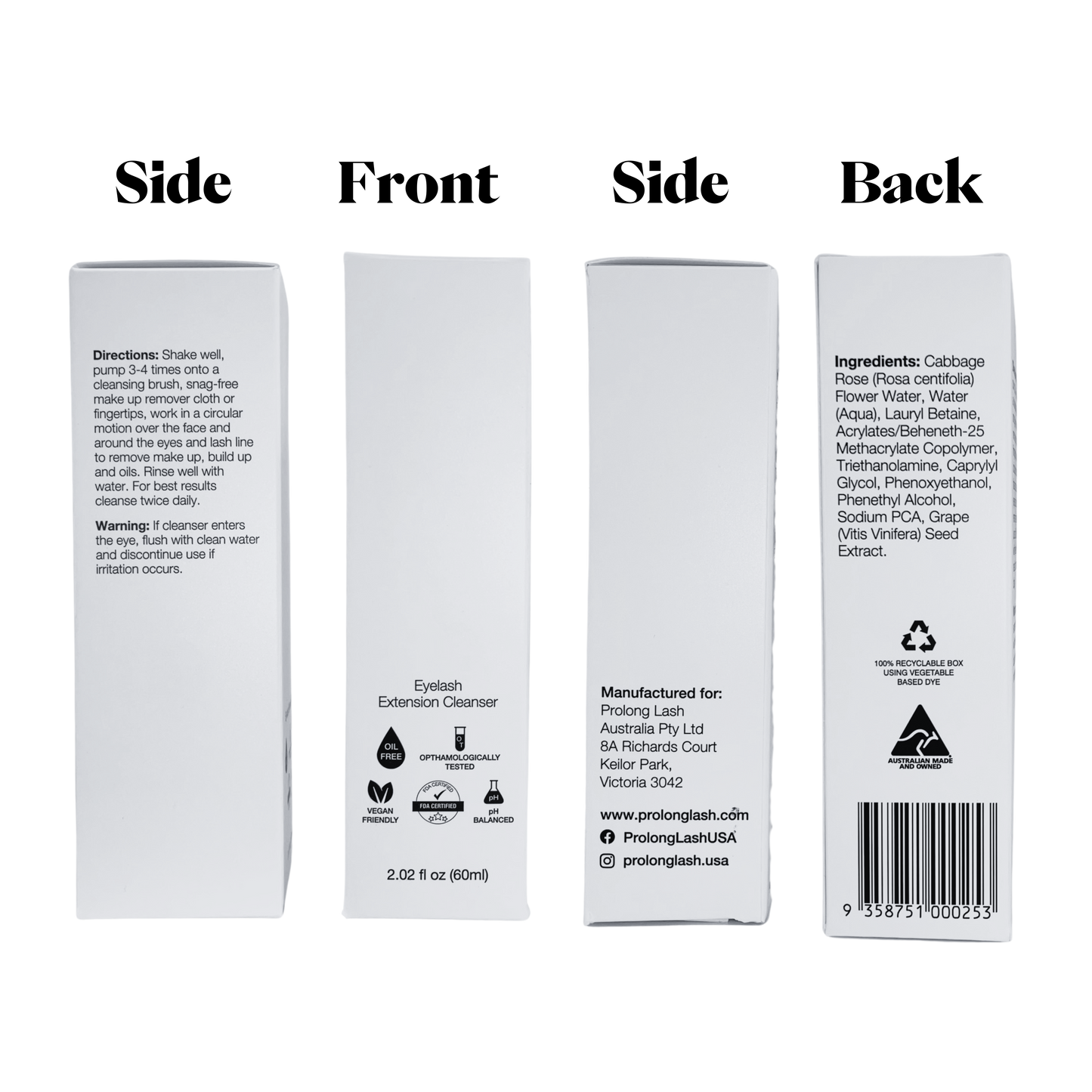 White Label Eyelash Extension Foaming Pump - 60ml