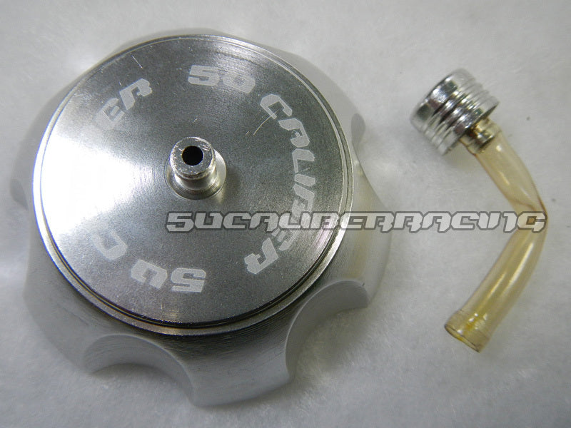 Aluminum 50 Caliber Racing Gas Cap Silver