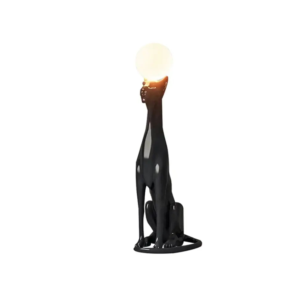Lámpara de pie decorativa Rylight con perro sentado