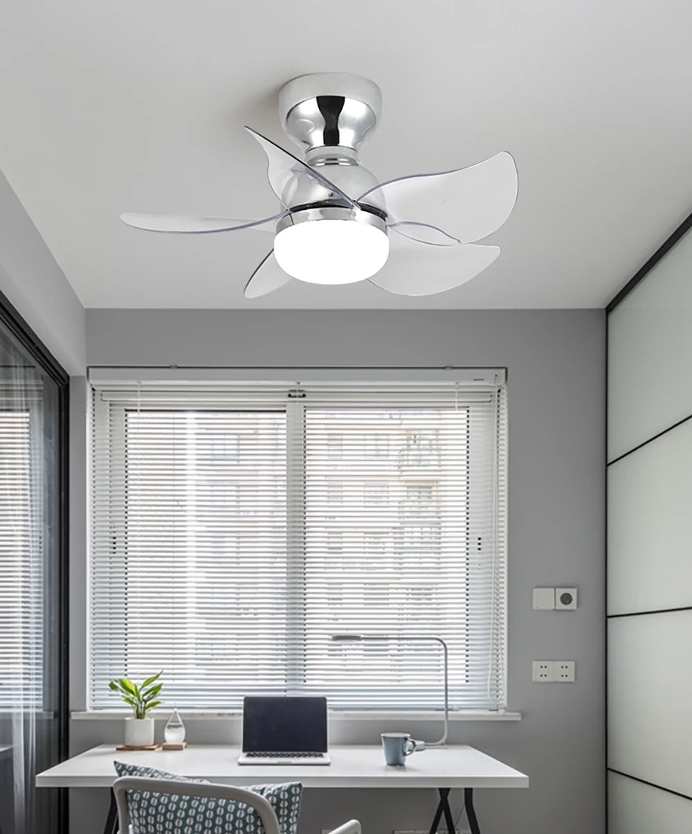Lámpara de ventilador de techo pequeña de 5 aspas