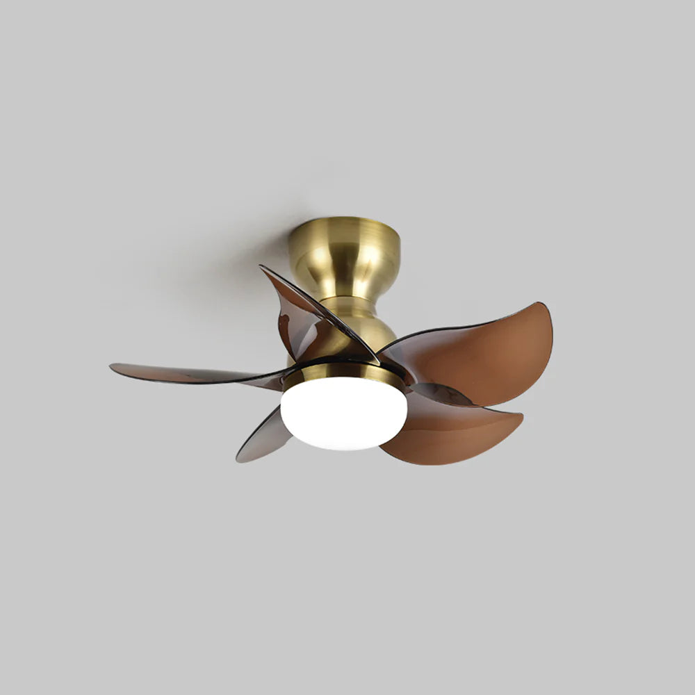 Lámpara de ventilador de techo pequeña de 5 aspas