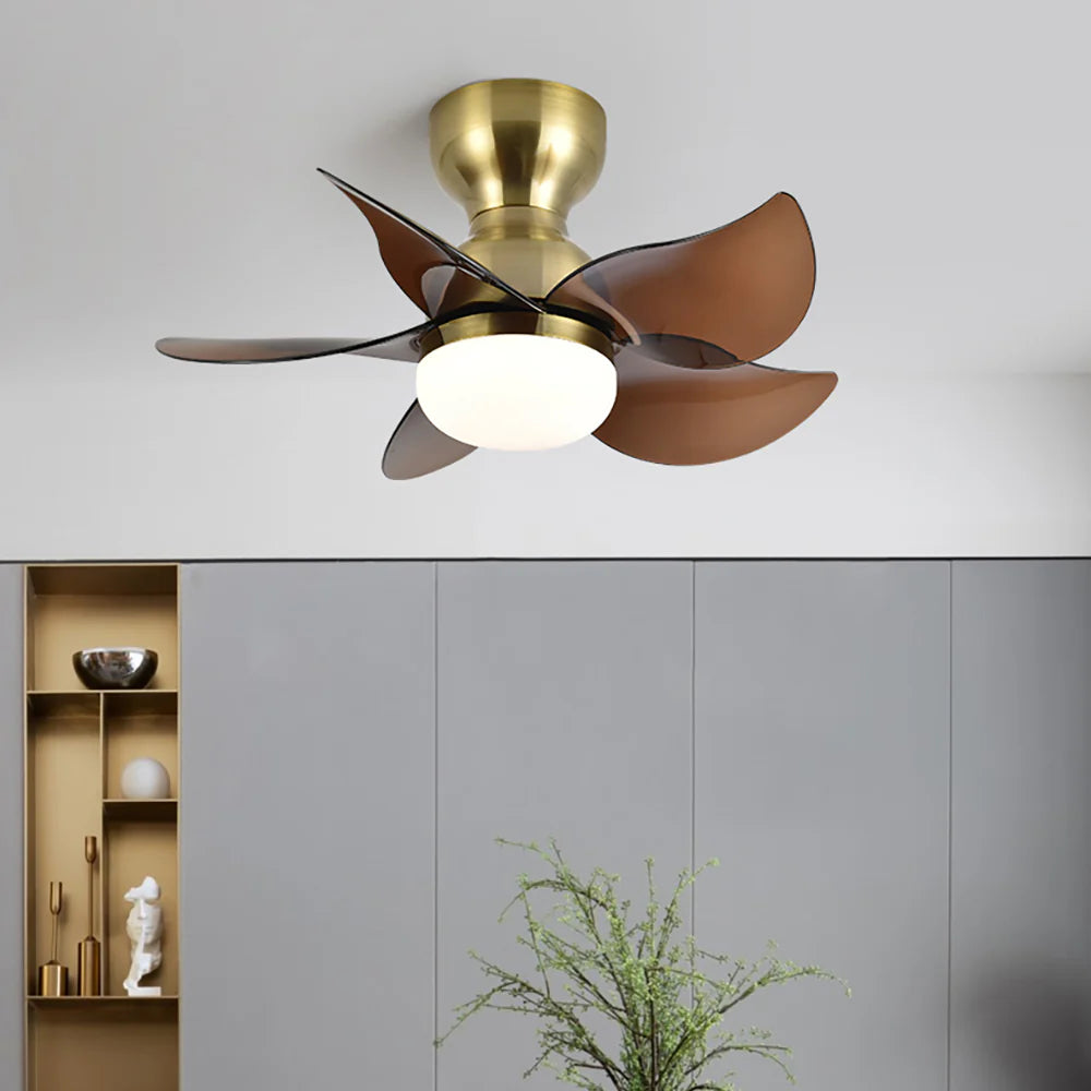 Lámpara de ventilador de techo pequeña de 5 aspas