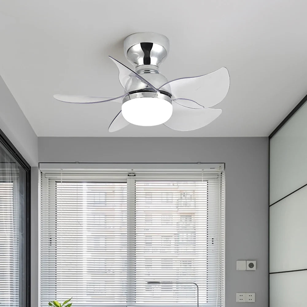 Lámpara de ventilador de techo pequeña de 5 aspas