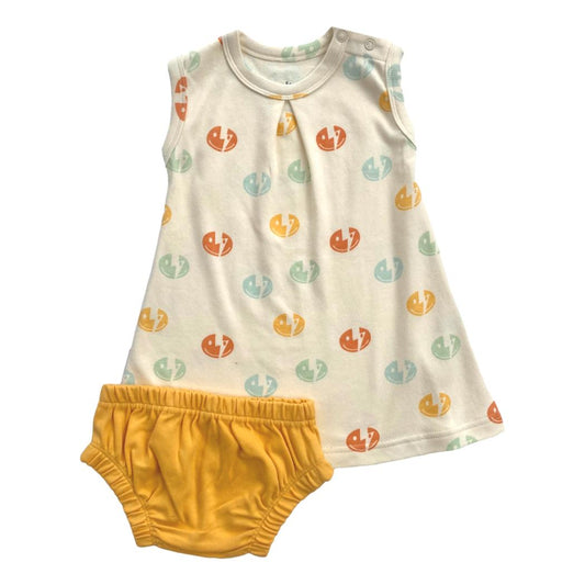 Vestido de algodón orgánico con braguita a juego GOTS - Rayos sonrientes