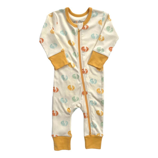 Pijama enterizo de algodón orgánico con certificación GOTS - Rayos sonrientes