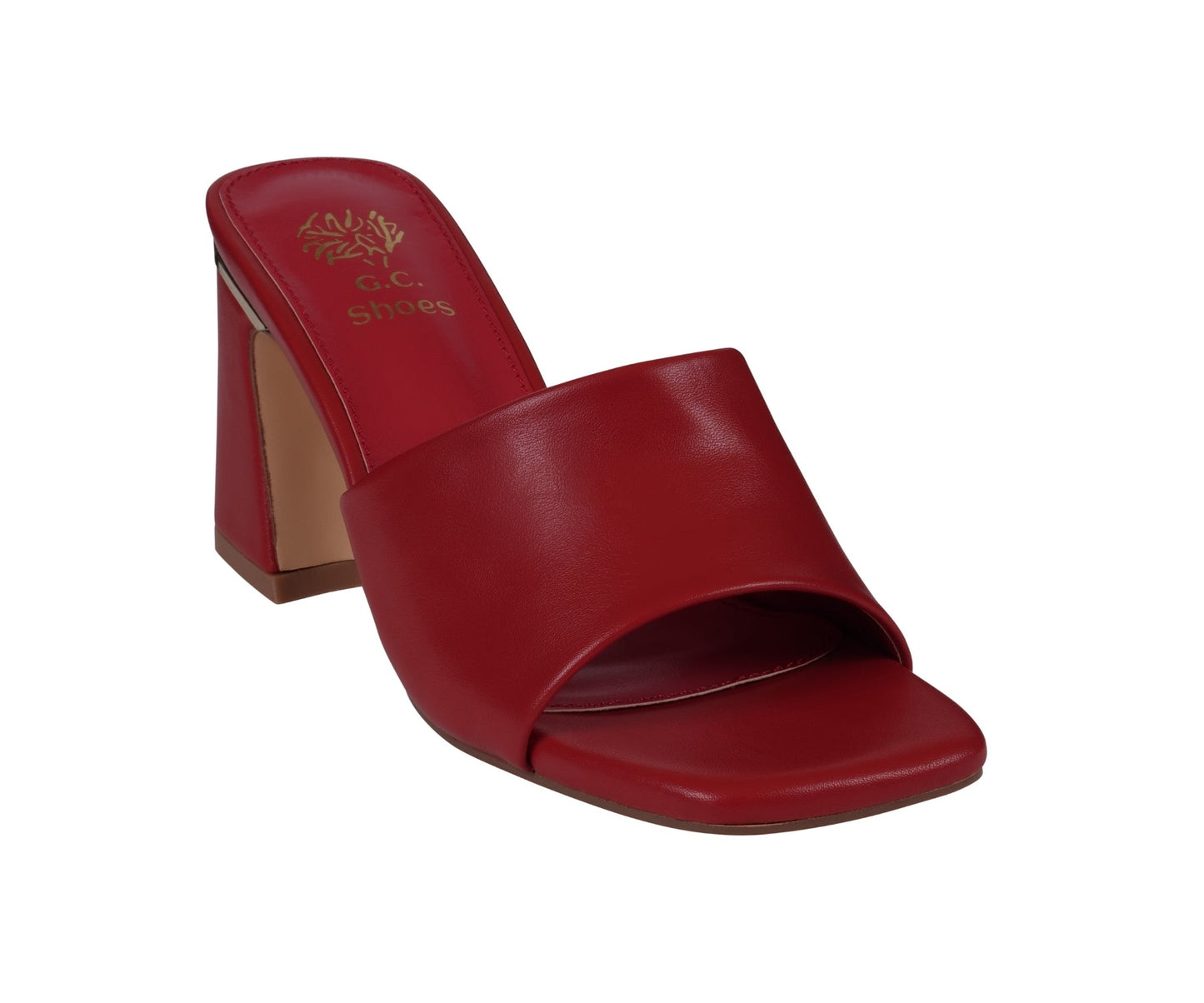 Sandalias de tacón para mujer Soho de puntera cuadrada rojas