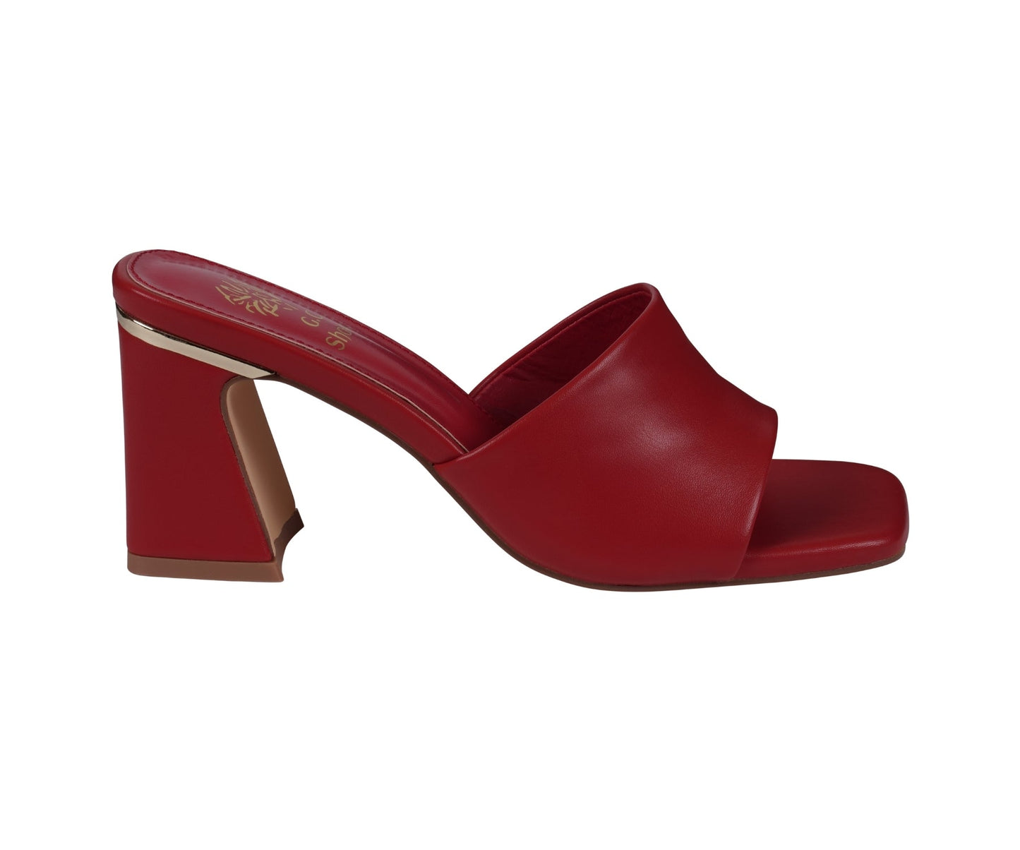 Sandalias de tacón para mujer Soho de puntera cuadrada rojas