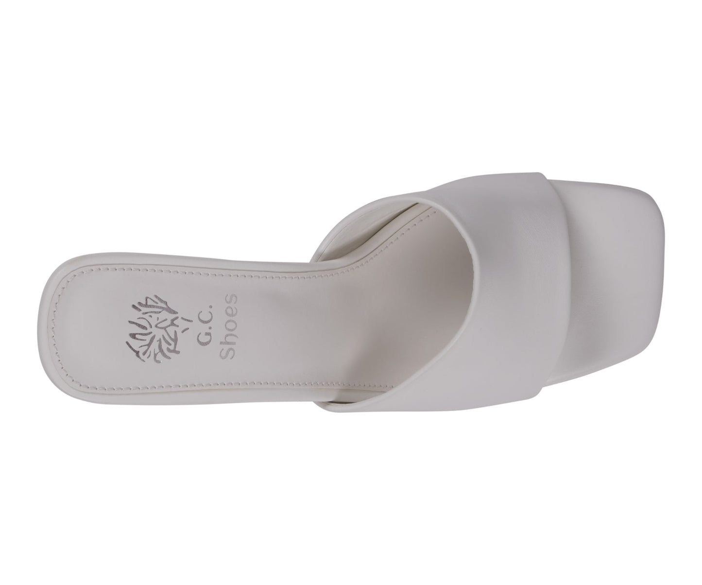 Sandalias de tacón para mujer Soho blancas con puntera cuadrada