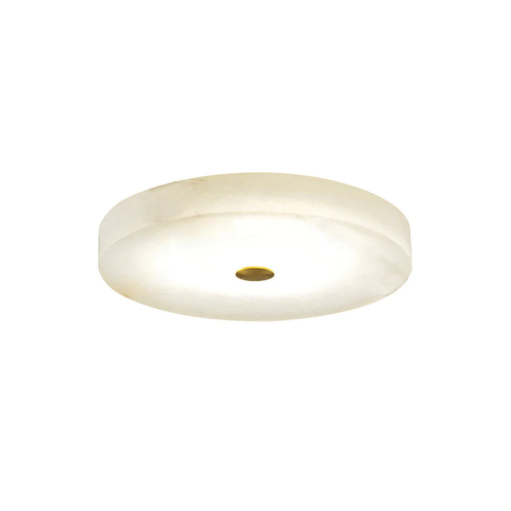 Lámpara de techo redonda Sophie White Alabaster