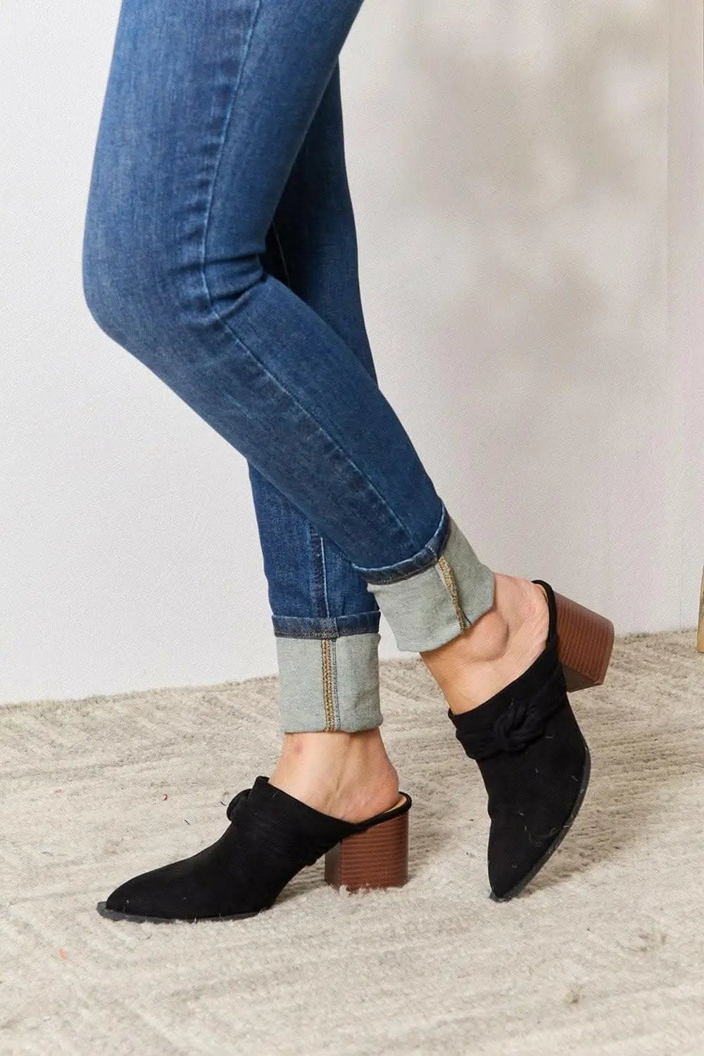 Shoes Trendsi Braided Mules Women's Sophisticated Heels Fashionable Slip-Ons