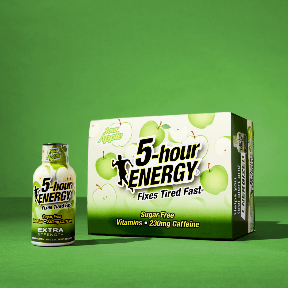 Shots de 5-hour ENERGY de potencia extra con sabor a manzana agria