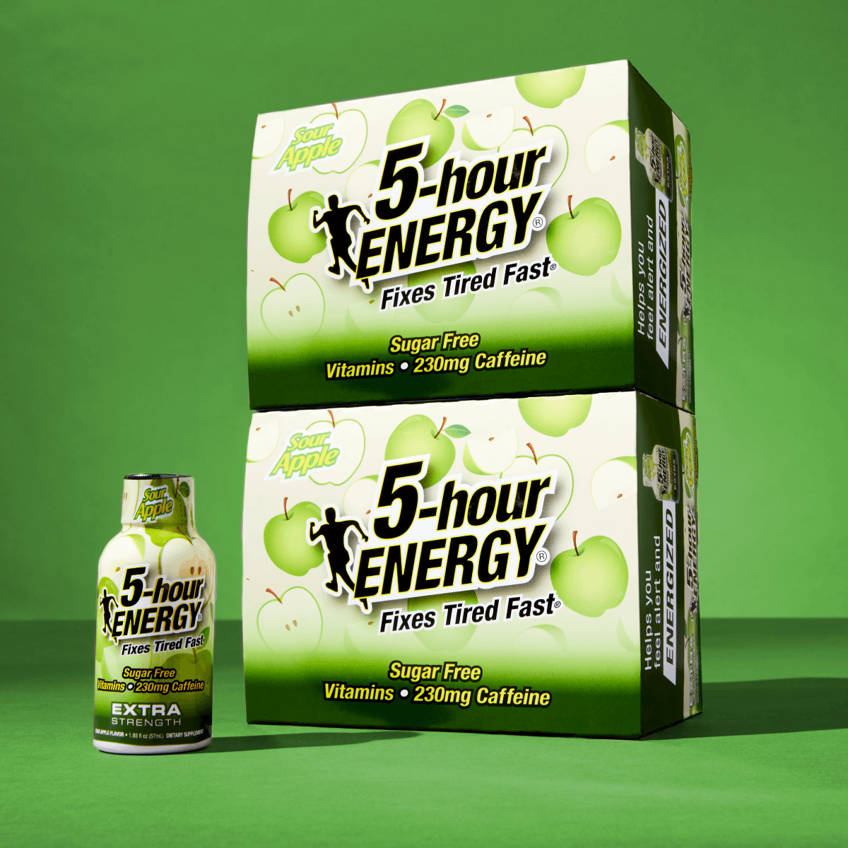 Paquete de 24 Bebidas Energéticas Extra Fuertes 5-hour ENERGY, sabor Manzana Ácida, 1.93 Fl Oz