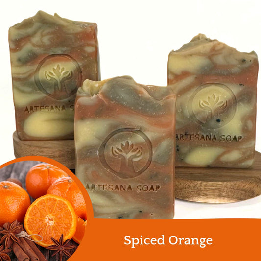 Pastilla de jabón de naranja especiada