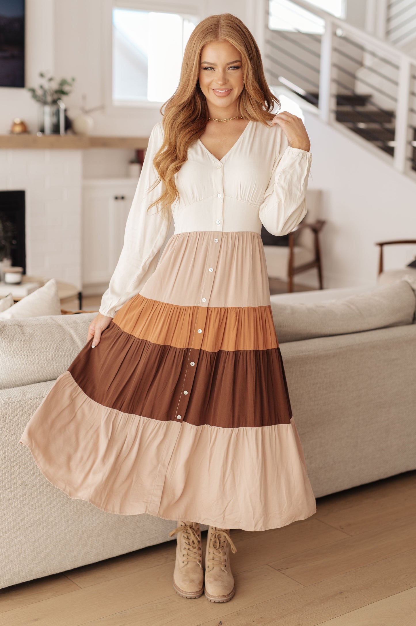 Vestido Midi Color Block Spice of Life