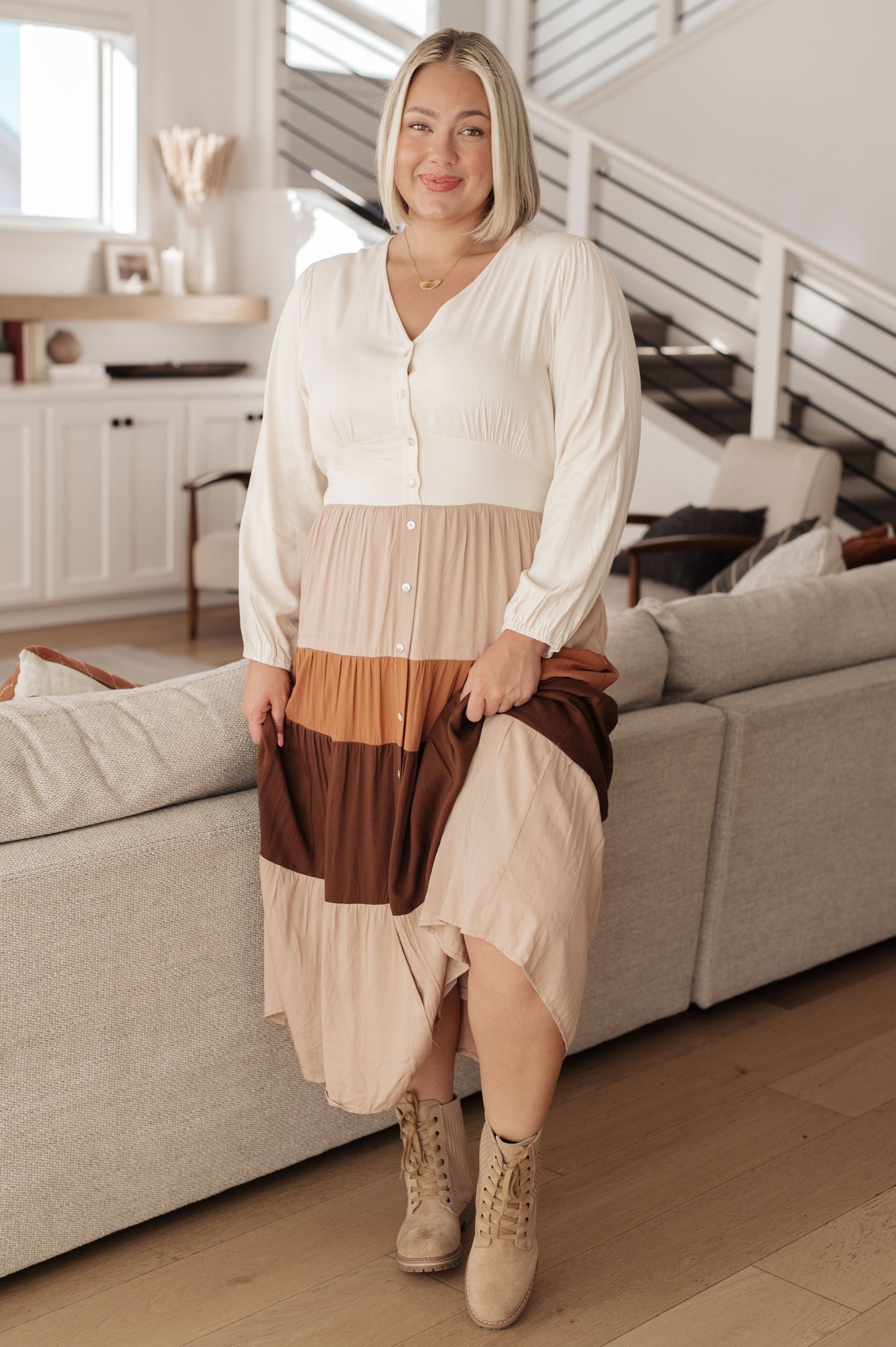 Vestido Midi Color Block Spice of Life