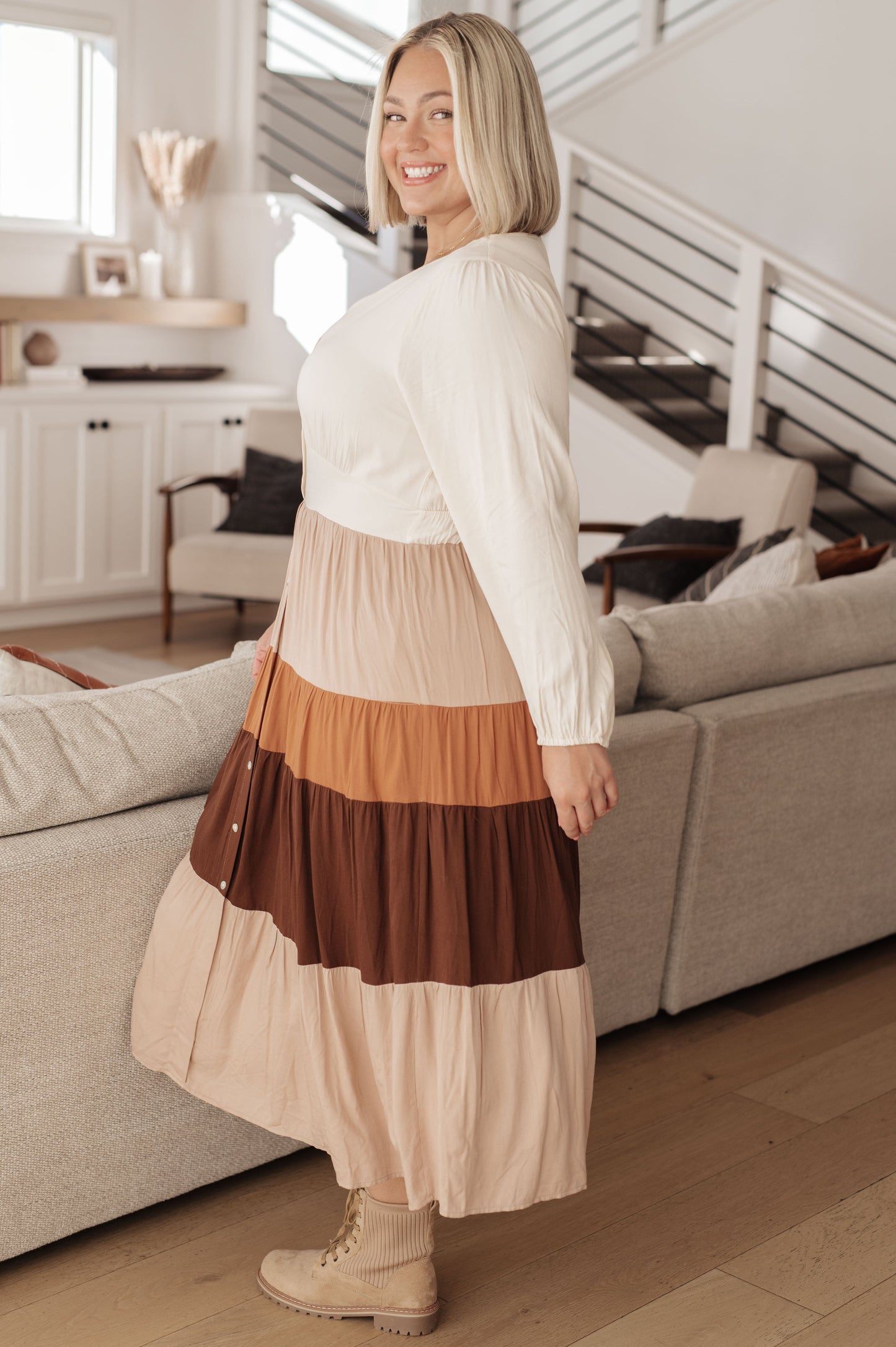 Vestido Midi Color Block Spice of Life