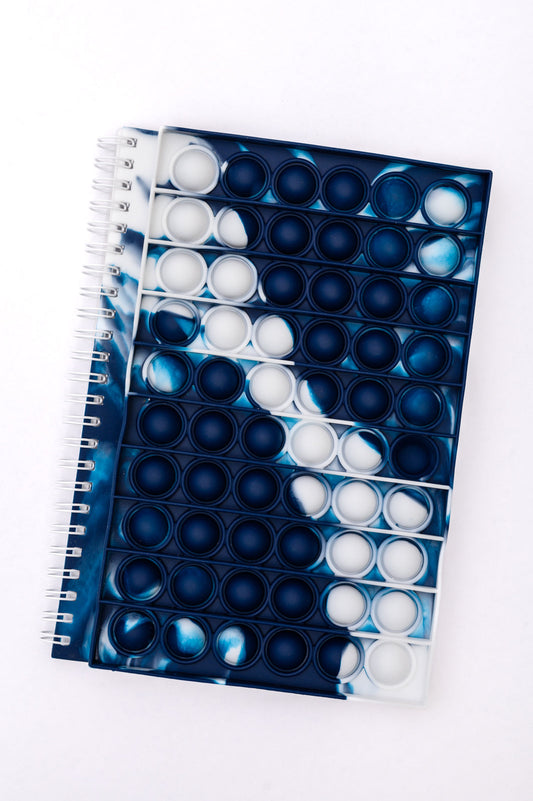 Cuaderno de espiral con tapa de mármol azul