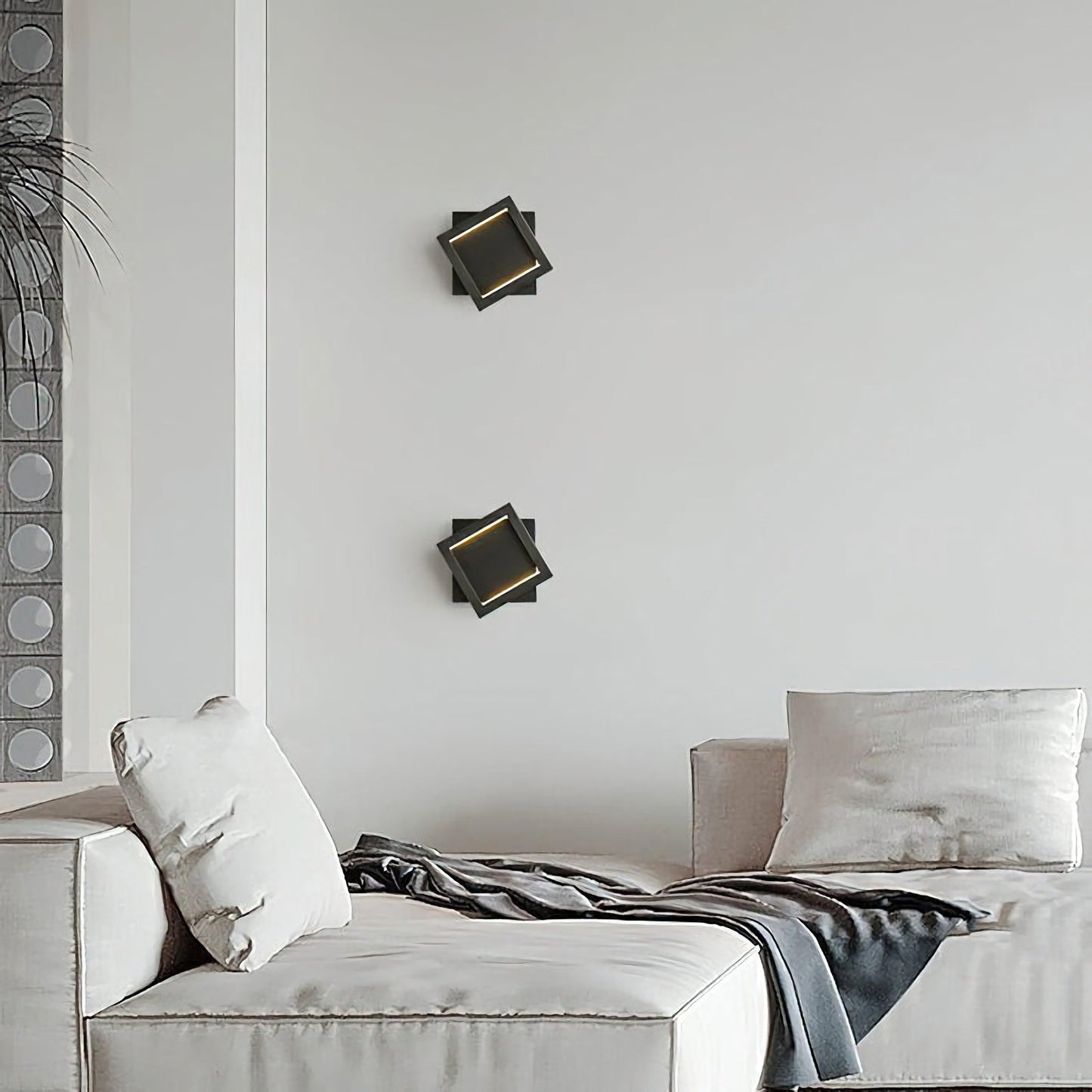 Aplique de pared cuadrado