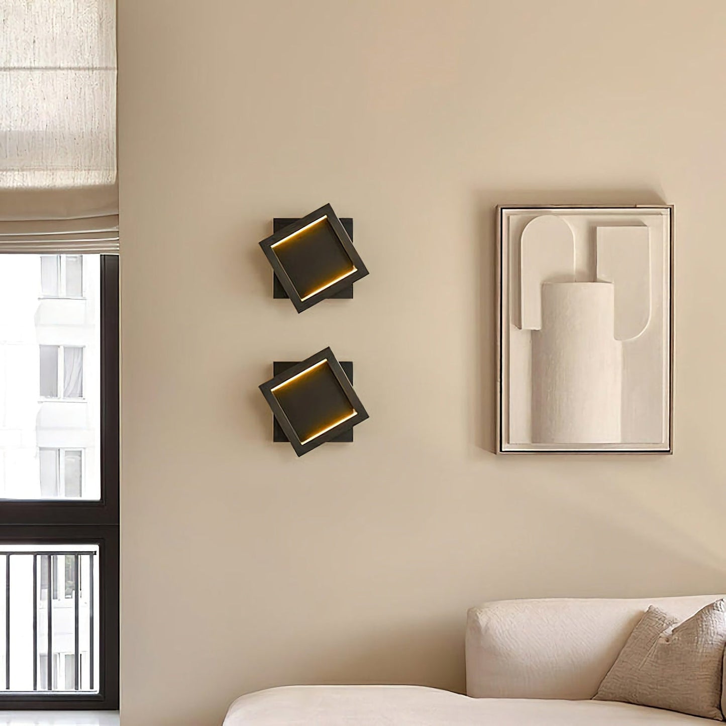 Aplique de pared cuadrado