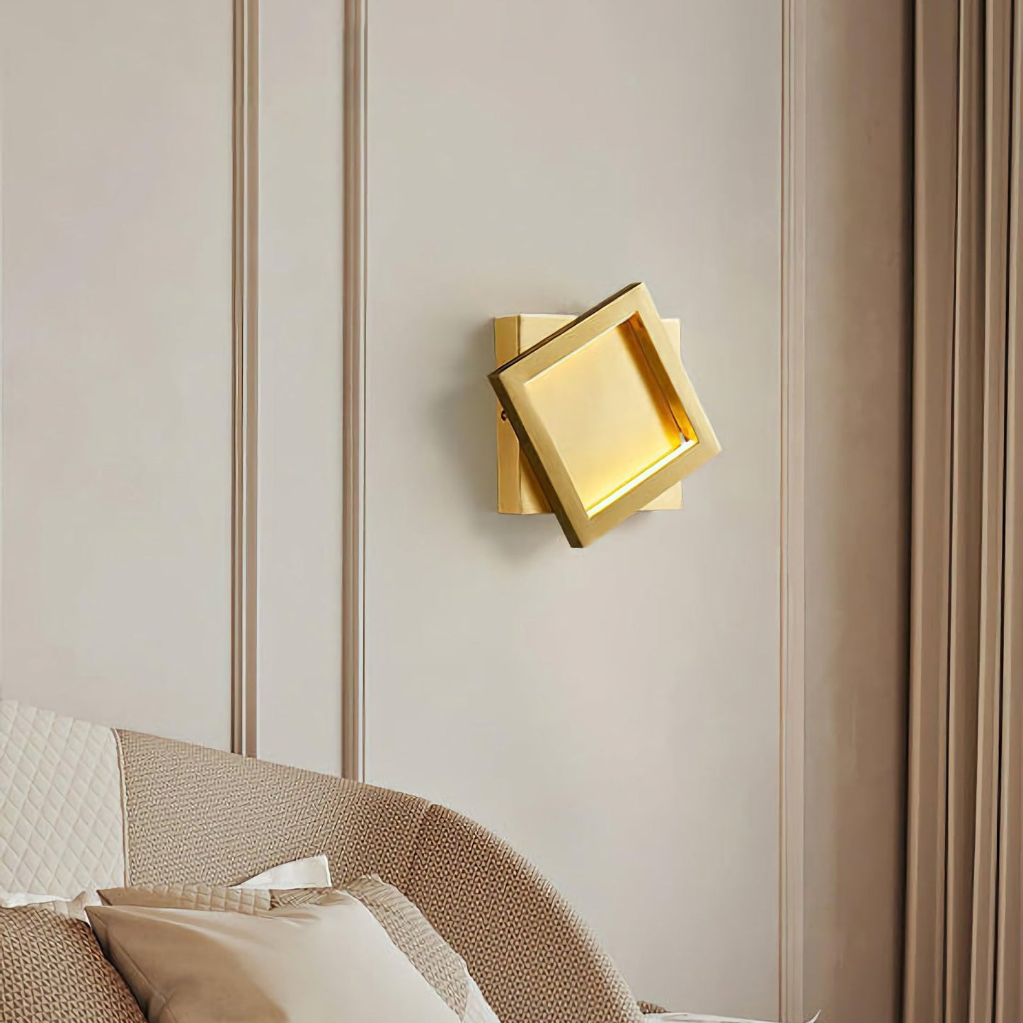 Aplique de pared cuadrado