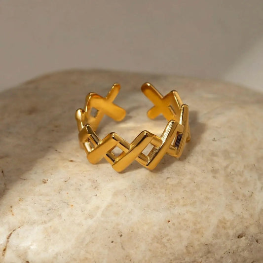 Llegaron las camisetas Trendsi - Anillo de acero inoxidable calado - ajustable