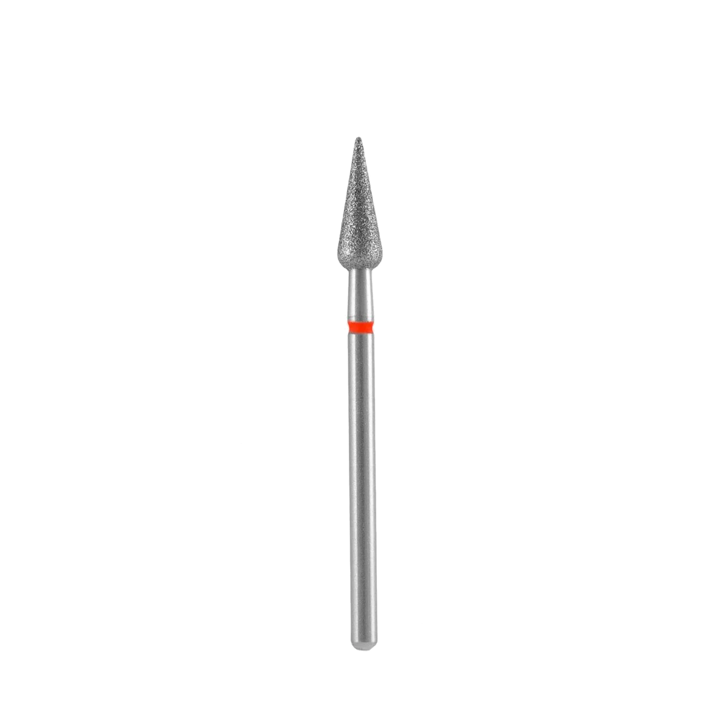 DIAMOND NAIL DRILL BIT, "ROUNDED PEAR", RED, HEAD DIAMETER 4/12MM (FA100R040/12) - STALEKS