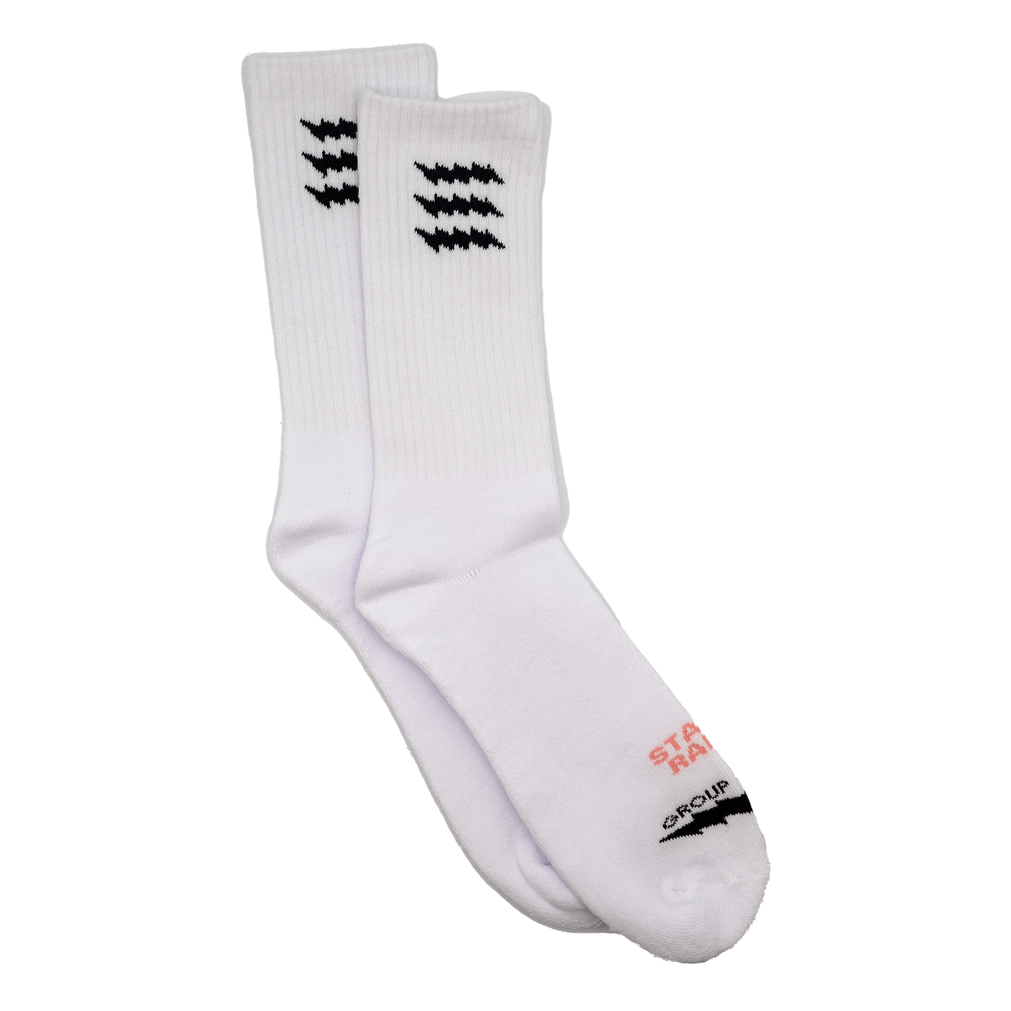 Calcetines de la tripulación "Stay Rad" - Blancos