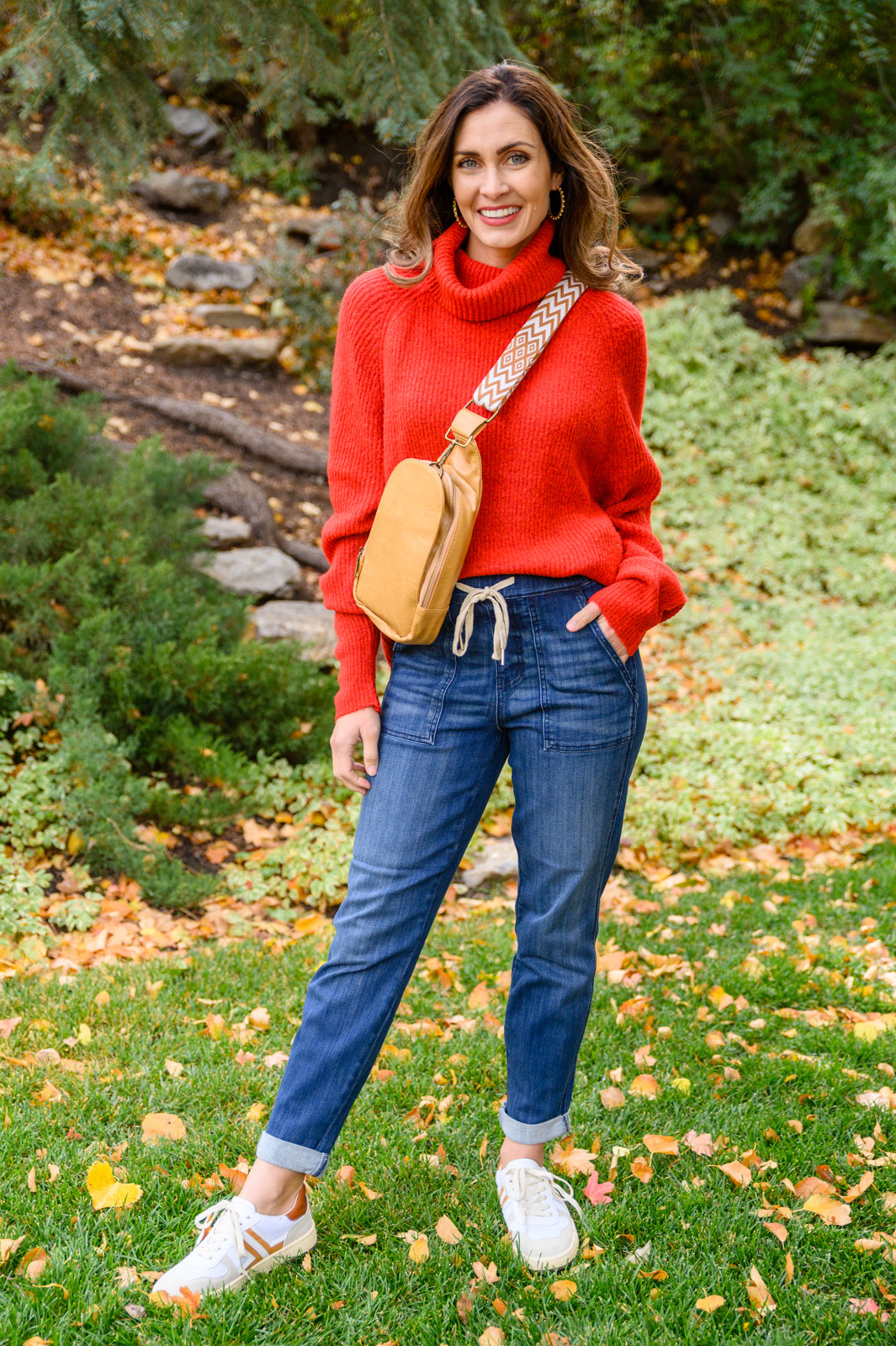 Jersey de cuello vuelto Steady Pace en rojo