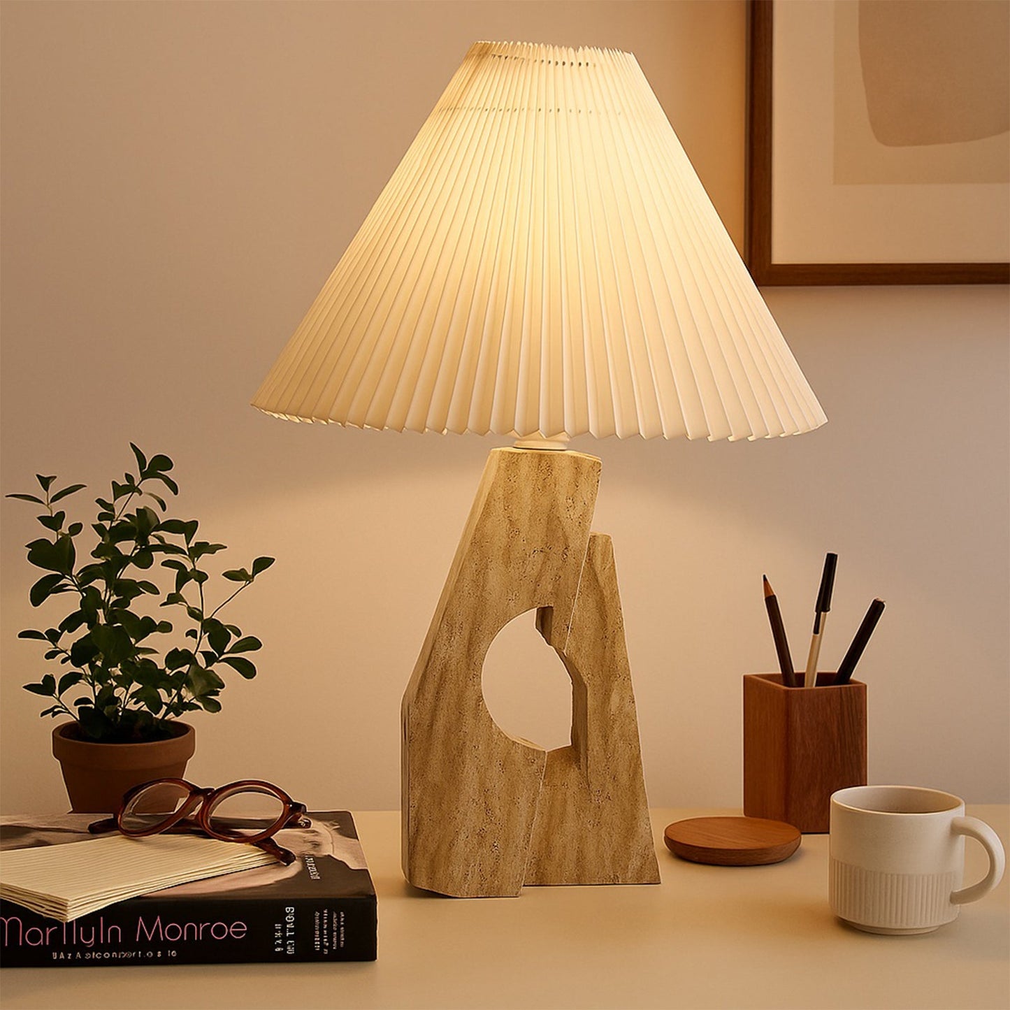 Lámpara de mesa Pilar de Piedra