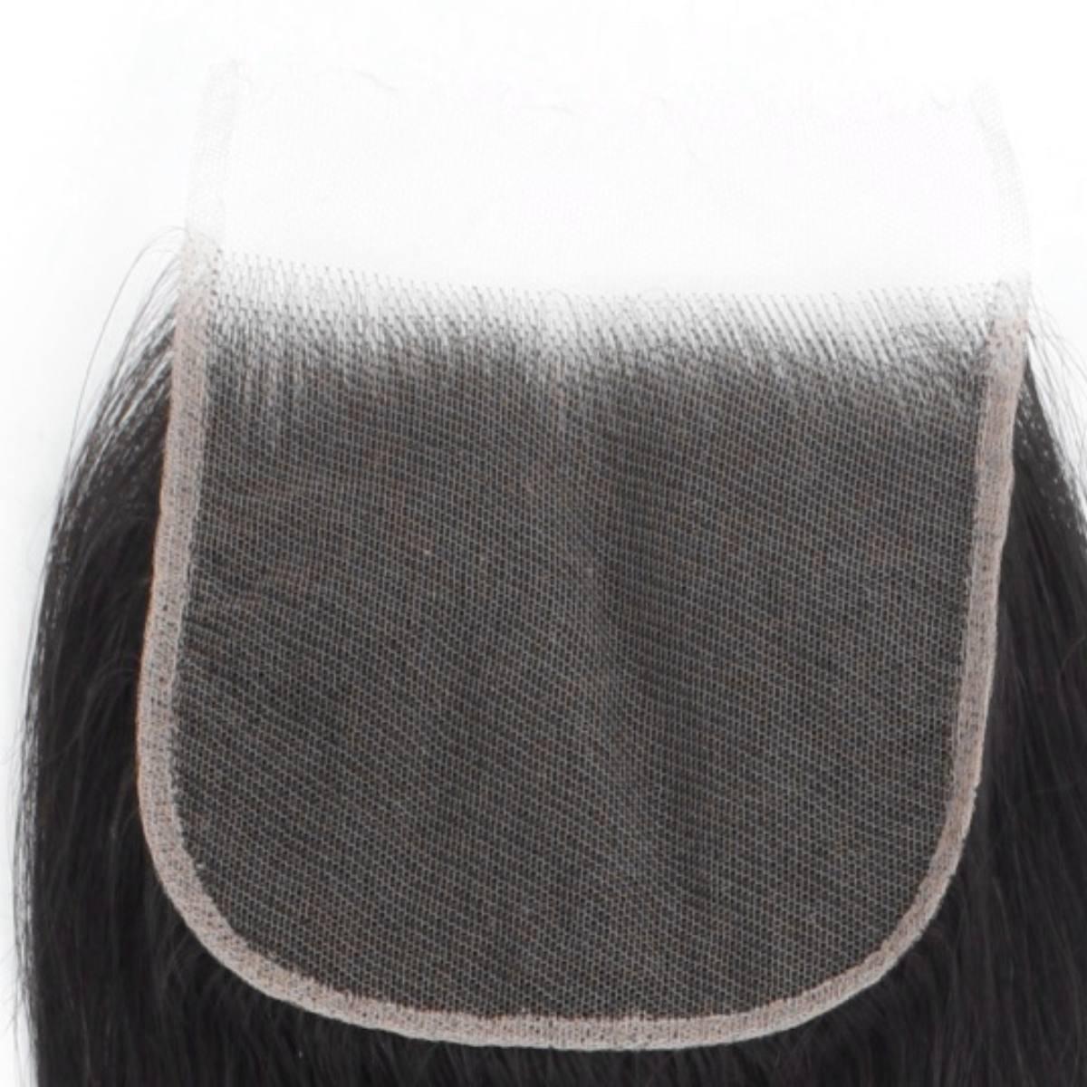 Cierre de cabello humano liso de encaje HD 5x5