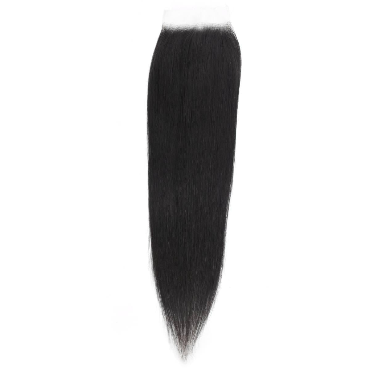 Cierre de cabello humano liso de encaje HD 5x5