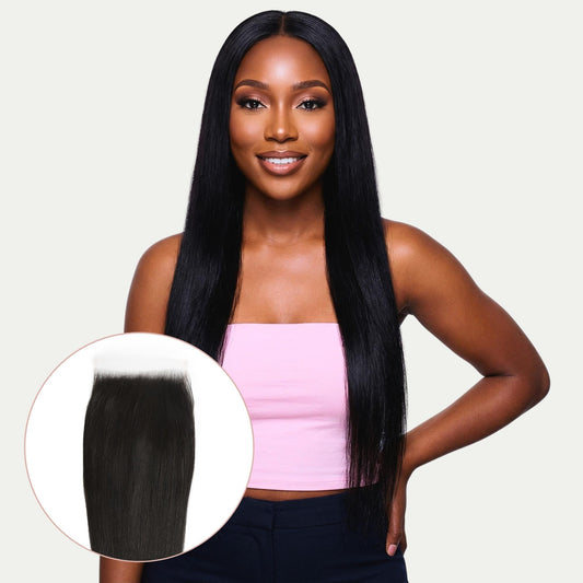 Cierre de cabello humano liso 6x6 HD Lace