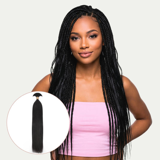 Pelo liso 100% humano para trenzas a granel