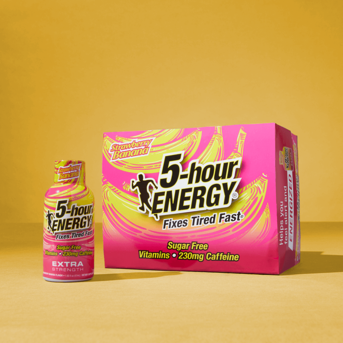 Bebidas energéticas de 5-hour ENERGY sabor Fresa Plátano, Extra Fuerte