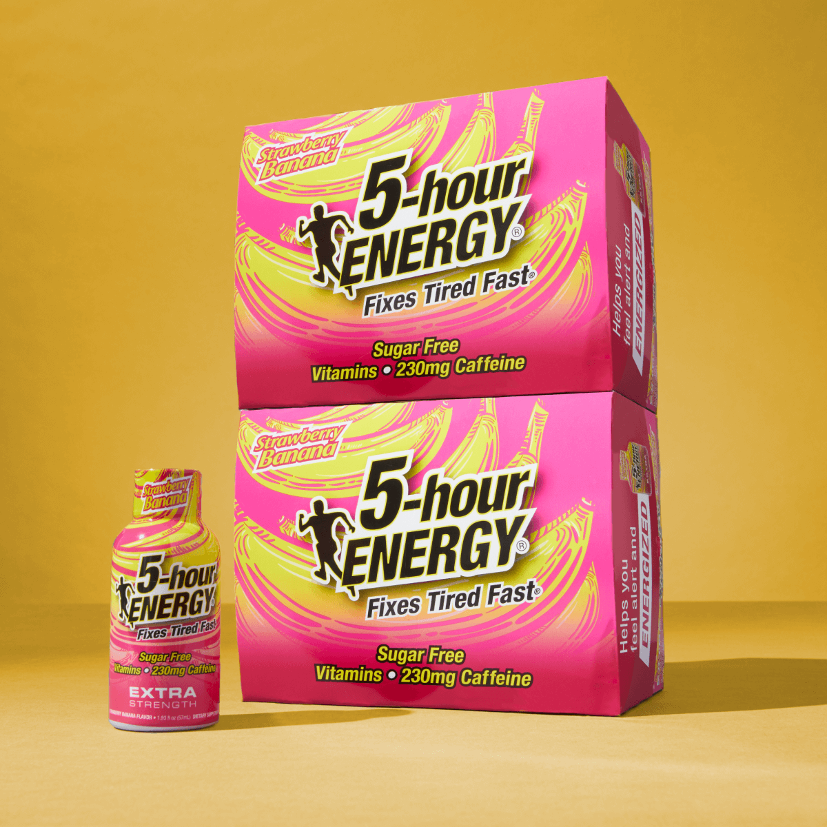 Bebidas energéticas de 5-hour ENERGY sabor Fresa Plátano, Extra Fuerte