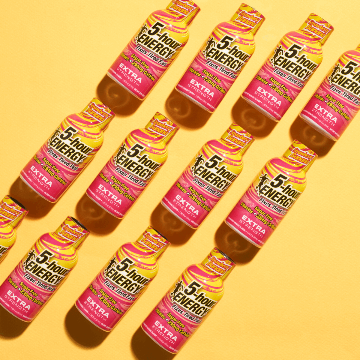 Bebidas energéticas de 5-hour ENERGY sabor Fresa Plátano, Extra Fuerte