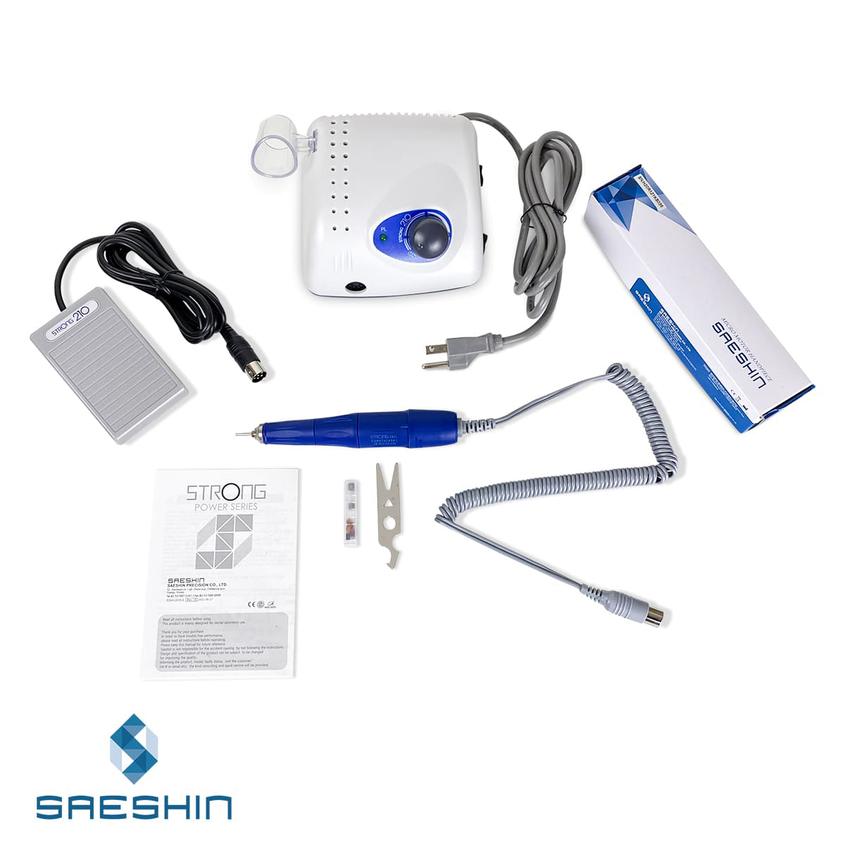 Saeshin Strong 210 / 105LN Blue 45K RPM Nail Drill
