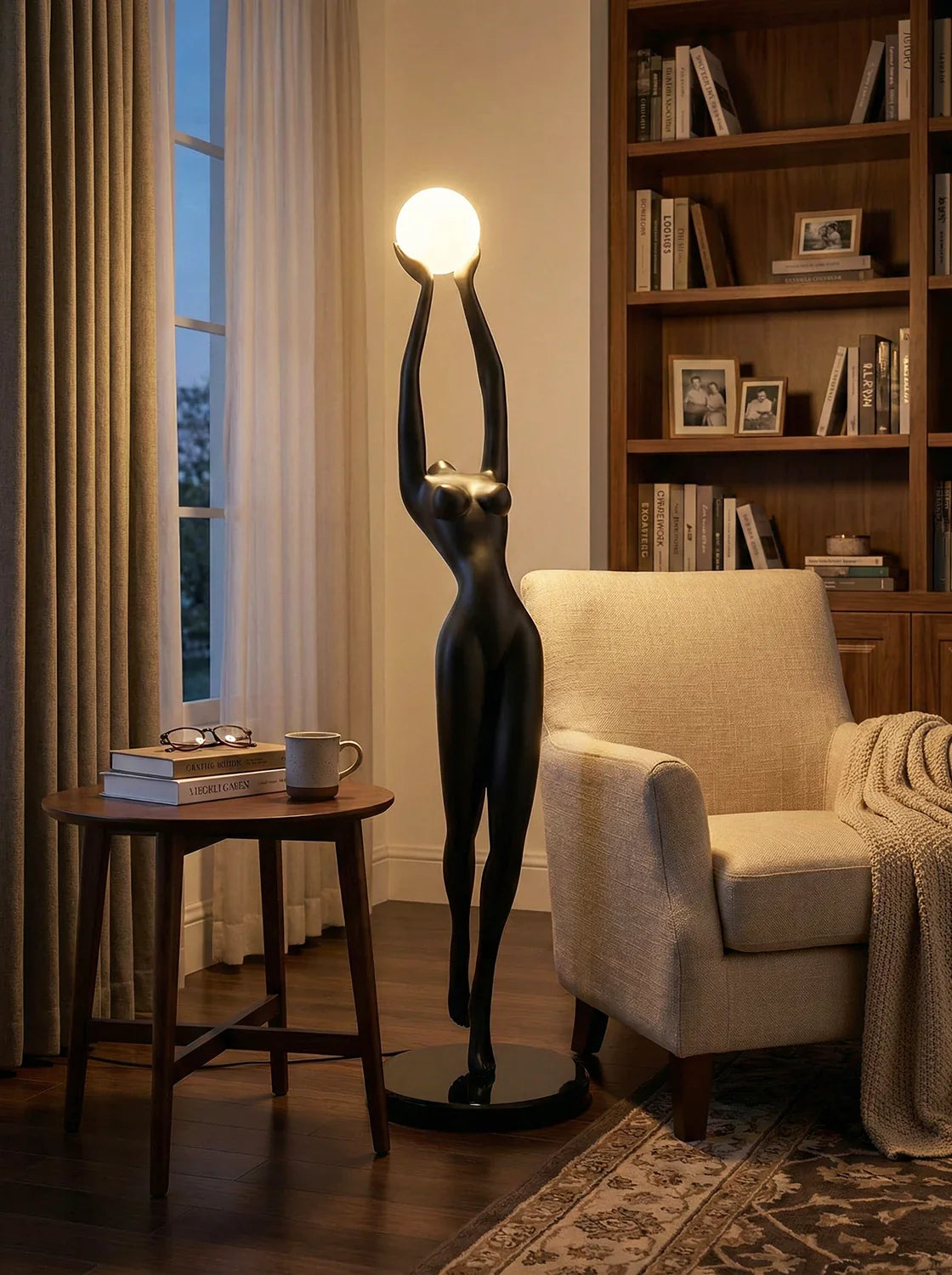 Lámpara de pie de figura Stursa Sculpture
