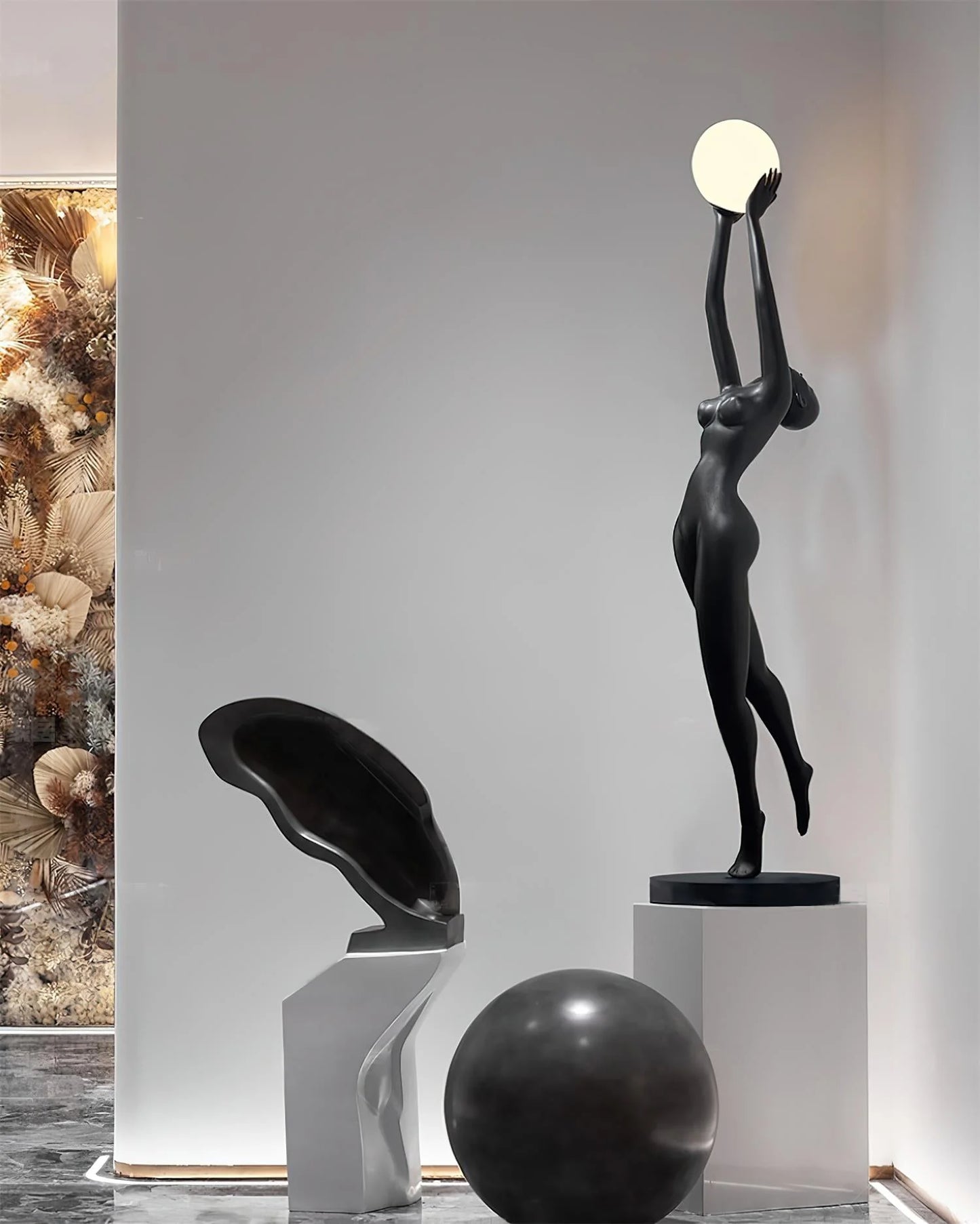 Lámpara de pie de figura Stursa Sculpture