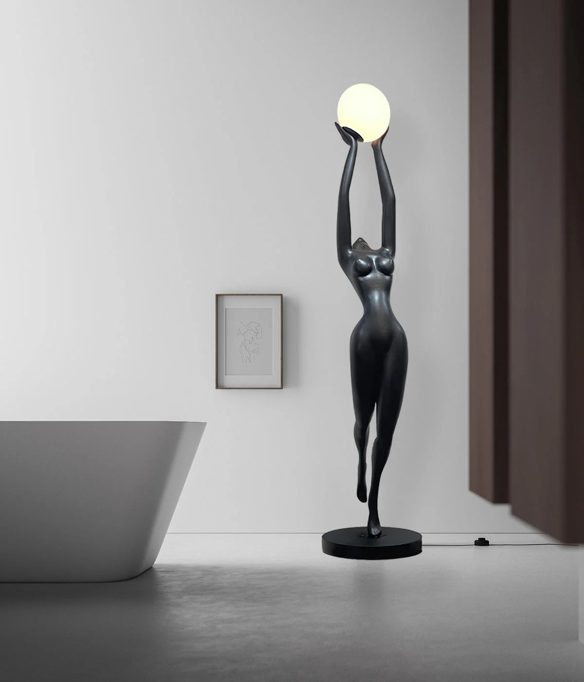 Lámpara de pie de figura Stursa Sculpture
