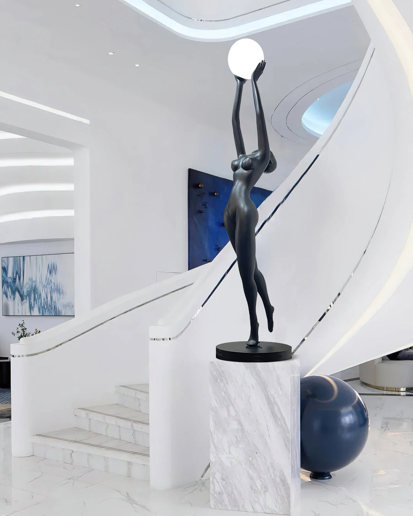 Lámpara de pie de figura Stursa Sculpture