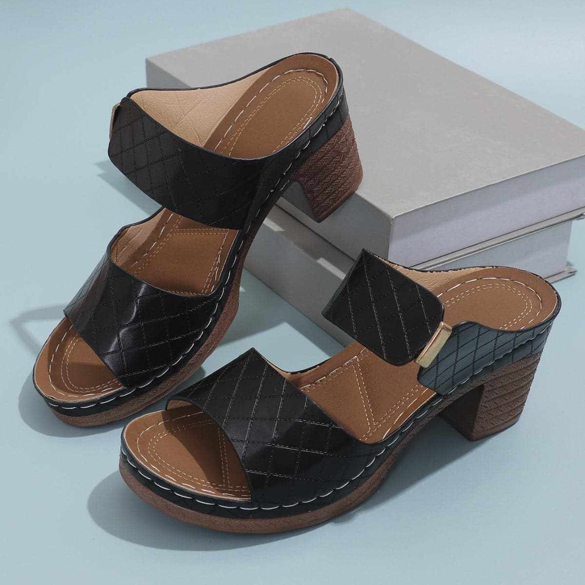 Shoes Trendsi Block Heel Sandals Women's Party/Date Night Heels Stylish & Comfy