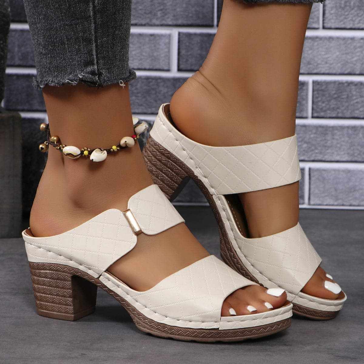 Shoes Trendsi Block Heel Sandals Women's Party/Date Night Heels Stylish & Comfy