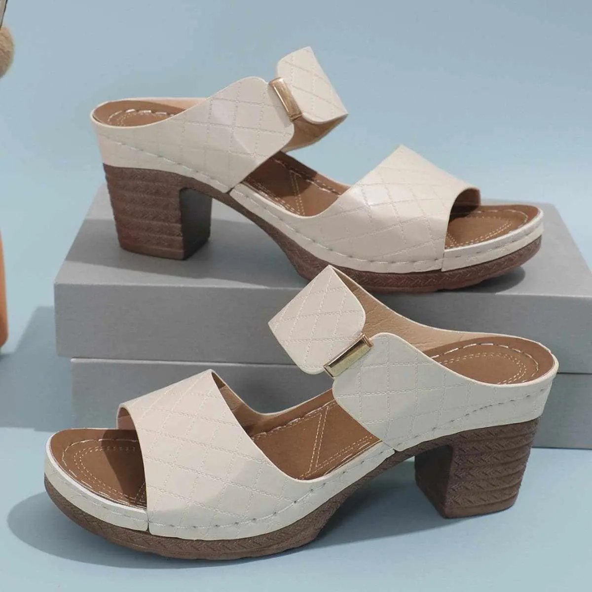 Shoes Trendsi Block Heel Sandals Women's Party/Date Night Heels Stylish & Comfy