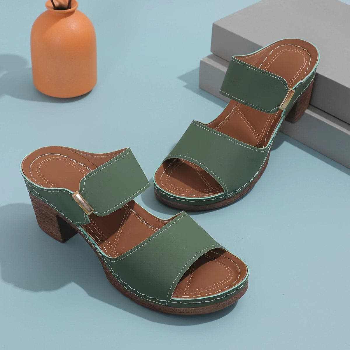 Shoes Trendsi Block Heel Sandals Women's Party/Date Night Heels Stylish & Comfy