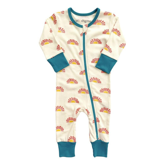 Pijama con cremallera de algodón orgánico con certificación GOTS - Amanecer